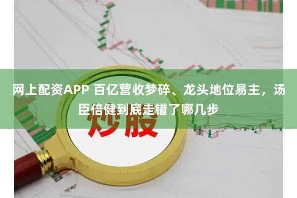 网上配资APP 百亿营收梦碎、龙头地位易主，汤臣倍健到底走错了哪几步