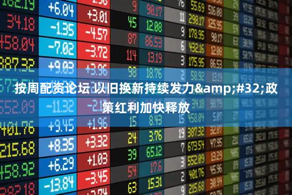 按周配资论坛 以旧换新持续发力 政策红利加快释放