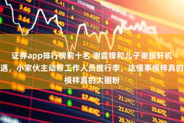 证券app排行榜前十名 谢霆锋和儿子谢振轩机场被偶遇，小家伙主动帮工作人员推行李，这懂事模样真的太圈粉